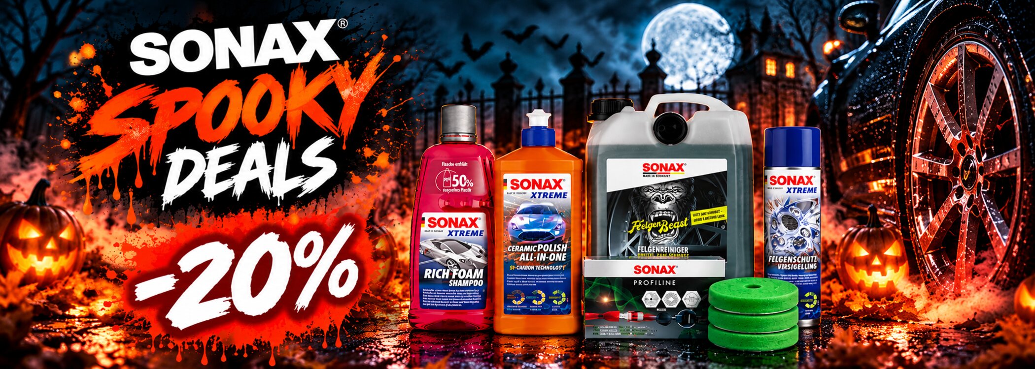 Sonax Spooky Deals -20% (31/10-2/11)