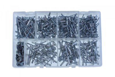 ASSORTMENT OF BLIND RIVETS STANDARD AND LARGE HEAD 475 PCS (1)