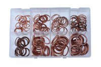 ASSORTMENT OF SEALING RINGS FILLED COPPER LARGE 160 PCS (1)
