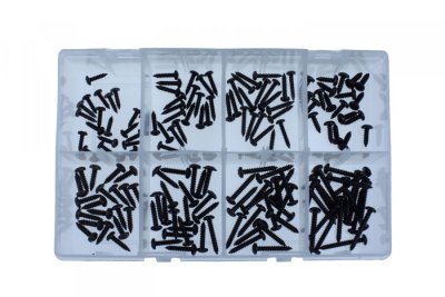 ASSORTMENT OF PAN HEAD SCREWS BLACK PHILIPSDRIVE SMALL 160 PCS (1)