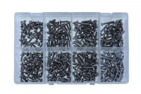 ASSORTMENT OF SELF-TAPPING SCREWS STAINLESS STEEL ROUND HEAD PHILIPSDRIVE 160 PARTS (1)