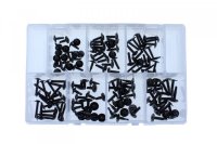 ASSORTMENT OF DRILL SCREWS COLLAR BLACK ROUND HEAD PHILIPSDRIVE 140-PARTS (1)