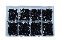 ASSORTMENT LBK SHEET METAL SCREWS + COLLAR BLACK TORX 400 PCS (1)