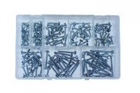 ASSORTMENT OF DRILL SCREWS ELECTROLYTIC ZINC PLATED HEXAGONAL SMALL 160 PCS (1)