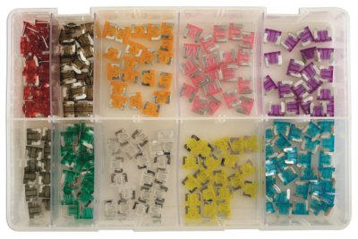 ASSORTIMENT FUSIBLES MINI À PROFIL BAS 100 PIÈCES (1PC)