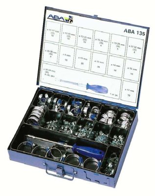 ASSORTMENT ABA HOSE CLAMPS 135 PCS (1)