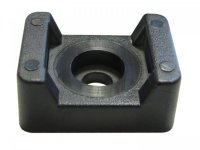 SCREW SADDLES BLACK 14,9X9,5MM HEIGHT=7,2 DIAMETER=3,7 FOR CABLE TIES 4,8MM (100PCS)