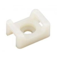 SCREW SADDLES WHITE 14,9X9,5MM HEIGHT=7,2 DIAMETER=Ø4,5 FOR CABLE TIES 4,8MM (100PCS)