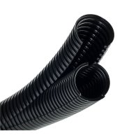 GAINE DE CÂBLE NOIRE OUVERTE EN ROULEAU 6MM (100M) (1PC)