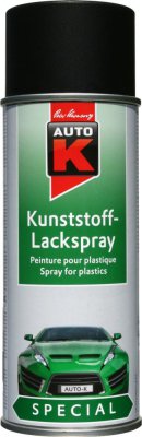 AUTO-K Peinture Plastique/pare-chocs Noire, Aérosol 400ml