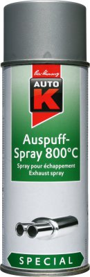 AUTO-K Heat Resistant Paint Aluminium Exhaust Spray 800°c, Spray 400ml