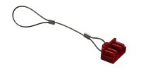 POWER CONNECTOR DUST COVER (50A) RED (WITH PULL CABLE) (1)