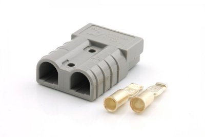 CONNECTEUR D’ALIMENTATION SB À 2 PÔLES 50A (-6MM²) GRIS (1PC)