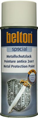 BELTON Metal protection paint 2in1 White Glossy, Spray can 400ml
