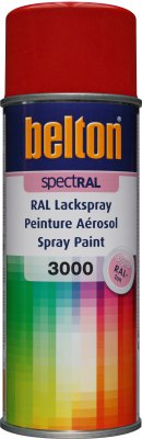 BELTON Bombe Aérosol Ral 3000 Haute Brillance, 400ml