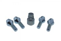 LOCK BOLT SET 4 PIECES M12X1,5-30 + CAP17 BMW CONICAL (1PCS)