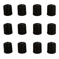 VALVE CAP VG8 STANDARD BLACK WITH SEAL (100PCS)