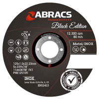 ABRACS 5* DOORSLIJPSCHIJF STAAL/RVS BLACK EDITION 125X1,0X22,2 BLIK (1ST)