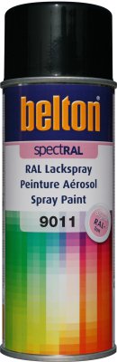 BELTON Spuitbus Ral 9011 Glans, 400ml