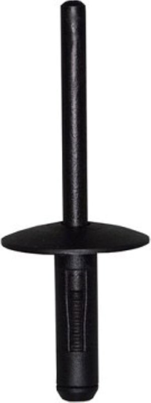BLIND KLINKNAGEL KUNSTSTOF ZWART 6,0X19 DIAMETER=20 (100ST)