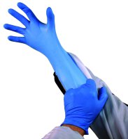 FINIXA Nitrile Disposable Gloves, Blue, Medium (100 Pieces)
