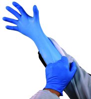 FINIXA Gants Jetables En Nitrile, Bleu, Moyen (100 Pièces)