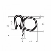 DOOR RUBBER PROFILE 1.5-3.0 (5MTR)