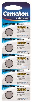 CAMELION LITHIUM CR1616 3V BLISTER (5PCS)