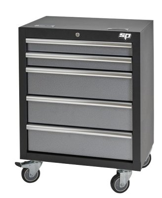 SP TOOLS Tool Carriage With 5 Drawers And Wheels For Workshop Series