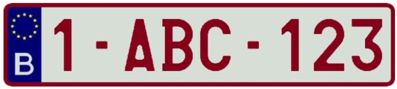 Plexi Nummerplaat (52x11cm)