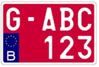 Plexi Moto Agricultural Transit License Plate (21x14cm)