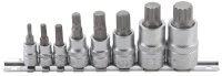 BGS TECHNIC Socket wrench bit set, multi-tooth (for Xzn), M4 - M16, 8-piece