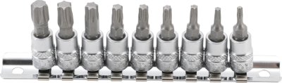 BGS TECHNIC 1/4" (6,3mm) Torx Dopsleutelbitset, T-profiel (voor Torx) T10 - T50, 9-dlg