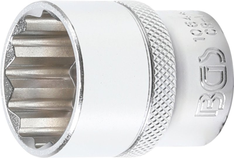 BGS TECHNIC 1/2" (12,5mm) Dop 12 Kant, 32 Mm