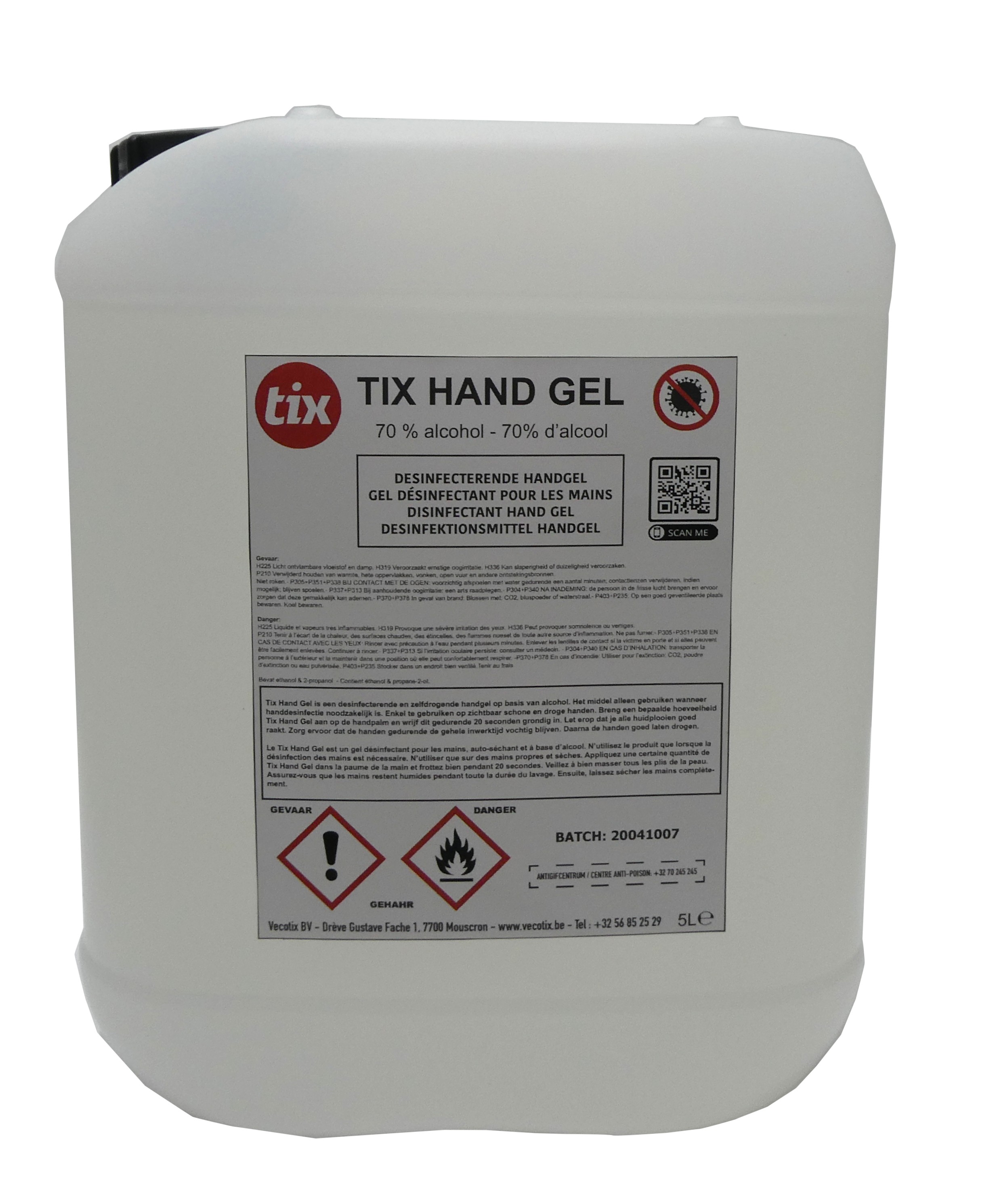 TIX Desinfecterende Handgel, 5l