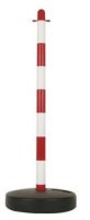 Signalling post Red/white on pedestal, 90cm