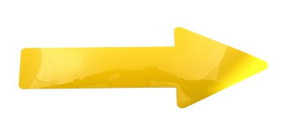 Sticker Yellow Arrow, 46x15cm