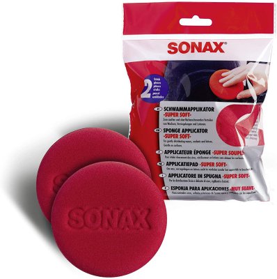 SONAX Applicatiepad, Super Soft Rood (2 Stuks)