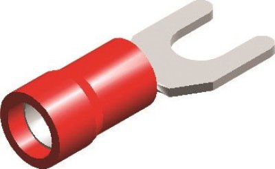 PVC CABLE LUG 646 FORK RED M6 (6,4) (5PCS)