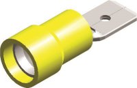 PVC CABLE LUG 840 MALE YELLOW 6,3X0,8 (5PCS)