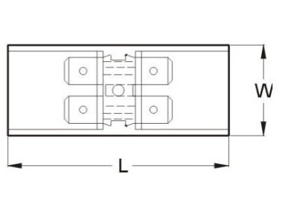 VERBINDINGSSTRIP 2>2 6,3MM (5ST)