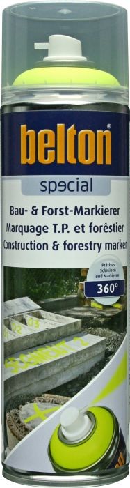 BELTON Markeringsverf Geel, Spuitbus 500ml