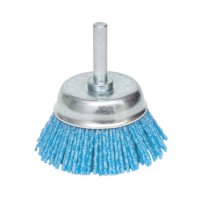 DELTACH Nylon Cup Brush On Pin 6mm - Ø 75mm - (p180)blue