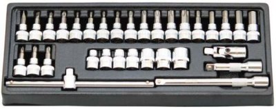 CUSTOR 3/8" (10mm) Bit Socket Set + E-Torx Set, 32 Pieces