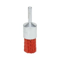 DELTACH Nylon End Brush On Pin 6mm - Ø 30mm - (p80)red