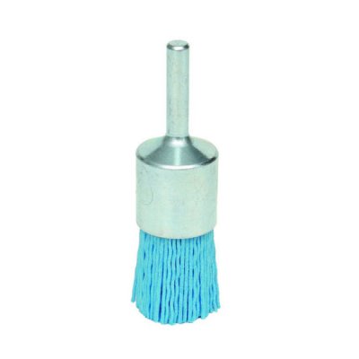 DELTACH Nylon End Brush On Pin 6mm - Ø 30mm - (p180)blue
