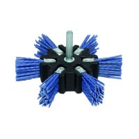 DELTACH Nylon Flapperbrush Op Stift 6mm - Ø 100mm - (p180)blauw
