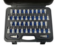 DELTACH 1/2" (12.5mm) socket set Torx/sleeve/veeltooth/ribe, 40-piece