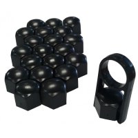 VERSACO Wheel nut cap 17mm Black With Tool (20pcs)