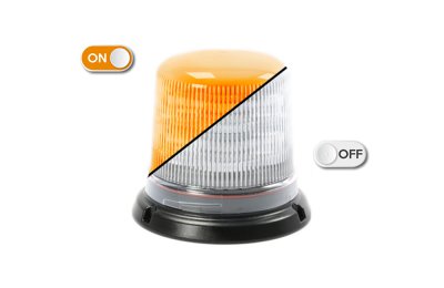 AEB Orange Led Flashlight, 14 Flash Patterns, 12/24v